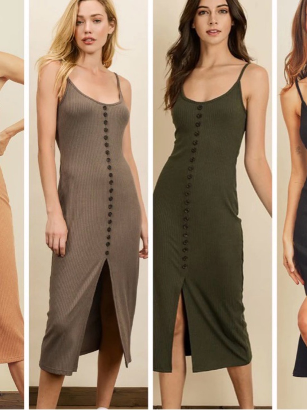 Heather RIBBED midi dress size medium